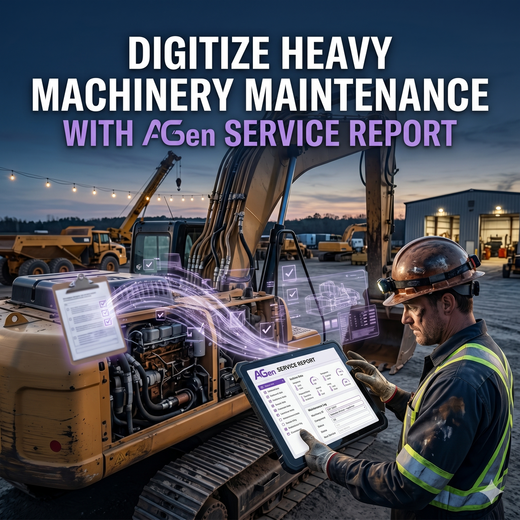 Digitize Heavy Machinery Maintenance with AGen Service Report