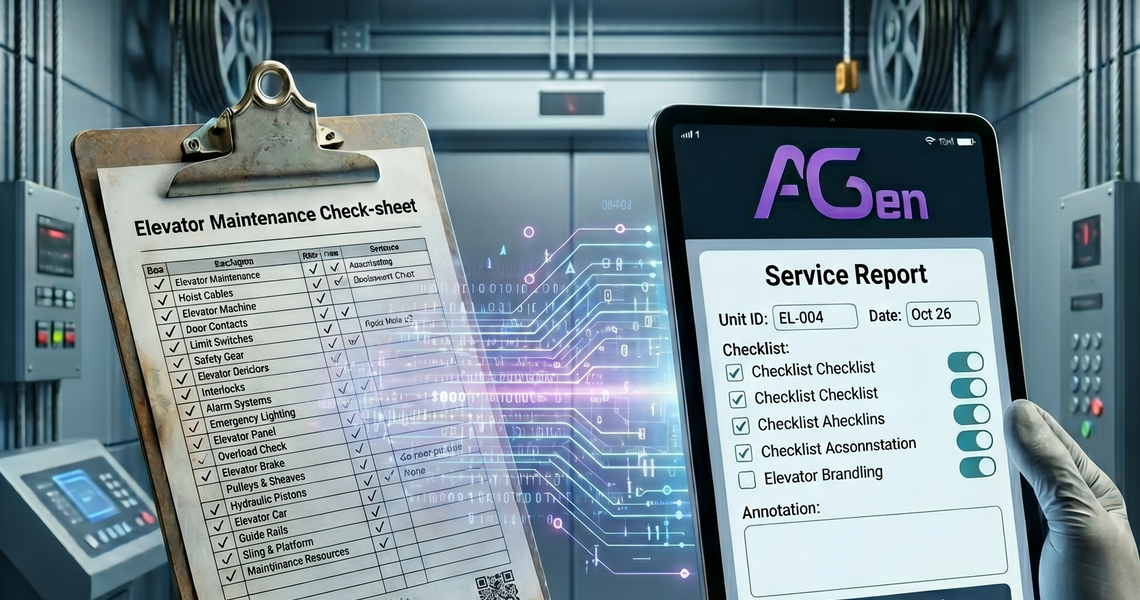 Digitize Elevator Maintenance Reports with Agen Service Report