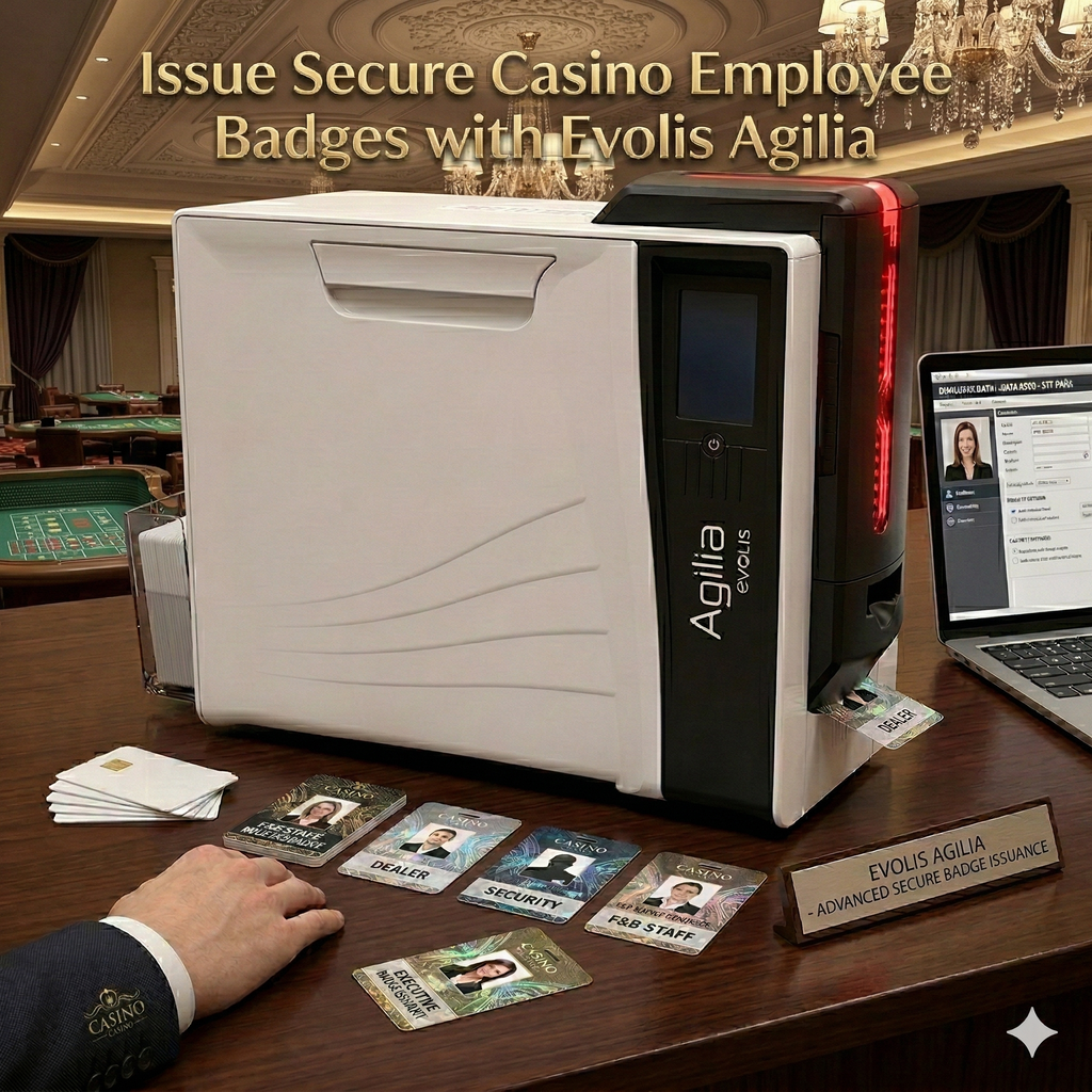 Issue Secure Casino Employee Badges with Evolis Agilia