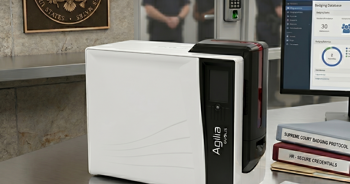 Secure Supreme Court Badge Printer with Evolis Agilia