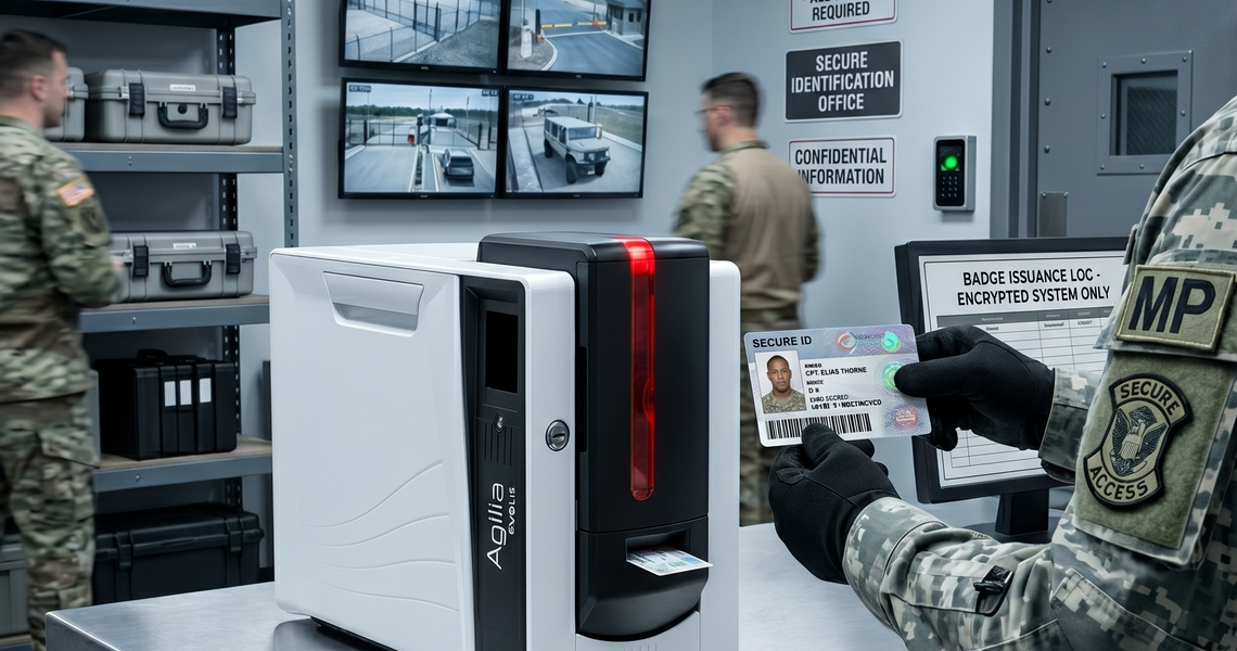 Secure Military Base Badge Printer with Evolis Agilia