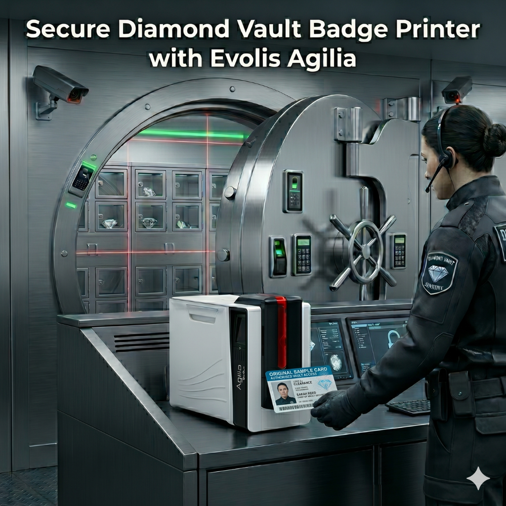 Secure Diamond Vault Badge Printer with Evolis Agilia