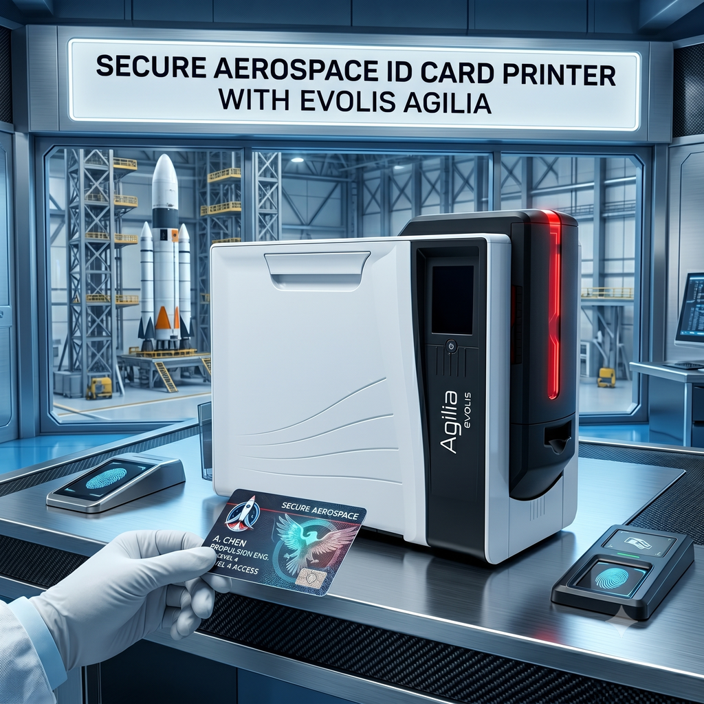 Secure Aerospace ID Card Printer with Evolis Agilia