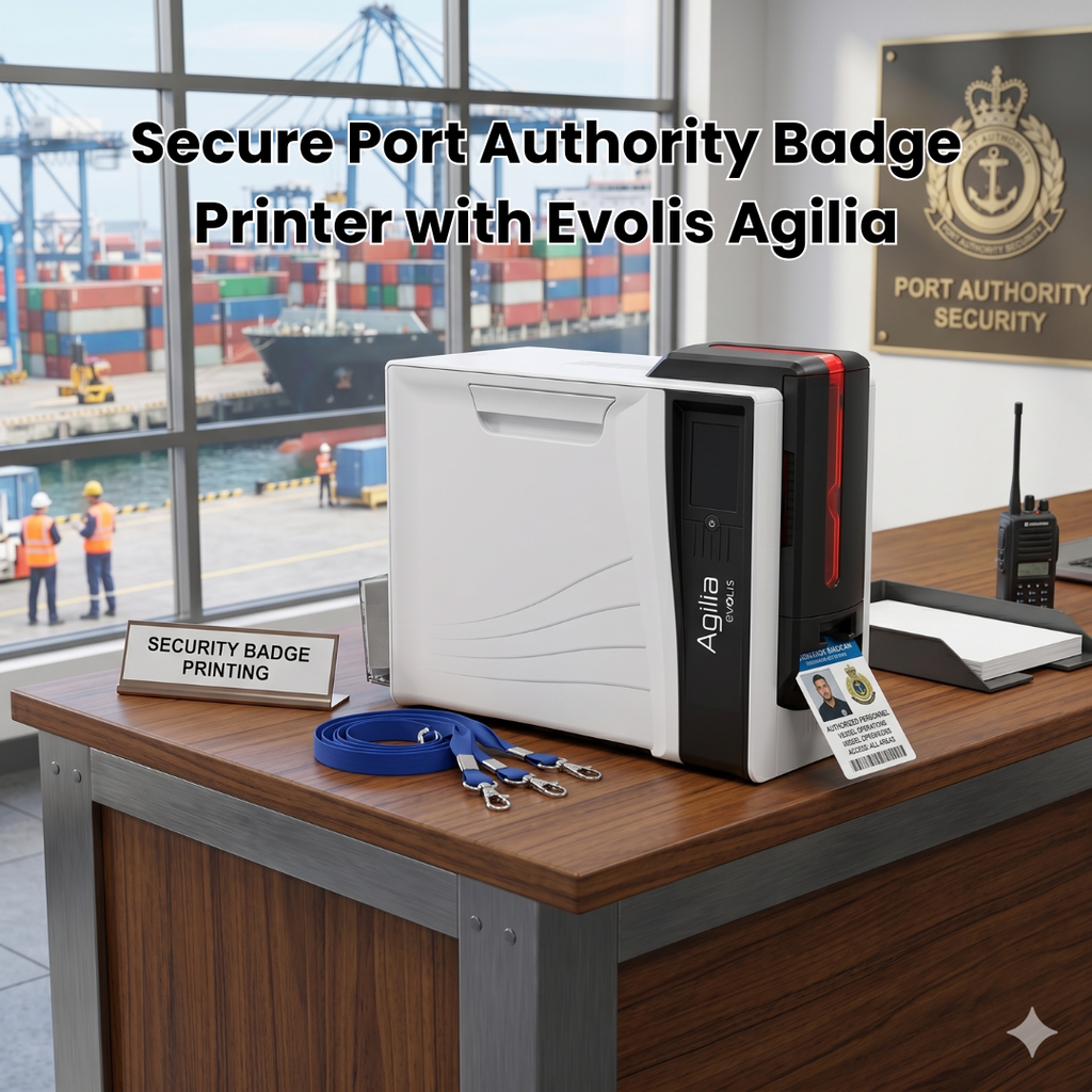 Secure Port Authority Badge Printer with Evolis Agilia
