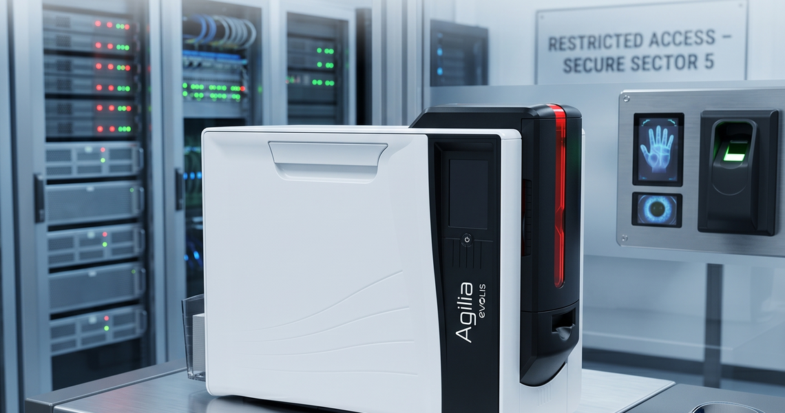 Secure Data Center Badge Printer with Evolis Agilia
