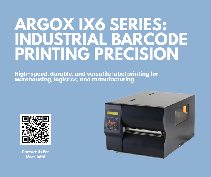Argox iX6 Barcode Printer for Industrial Label Printing