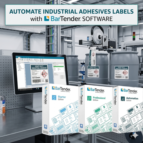 Automate Industrial Adhesives Labels with BarTender Software