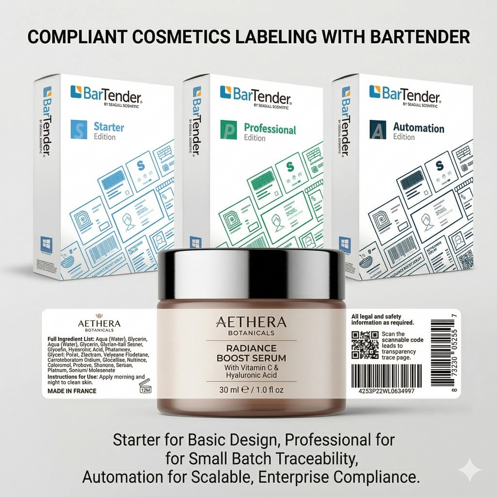 Compliant Cosmetics Labeling with BarTender