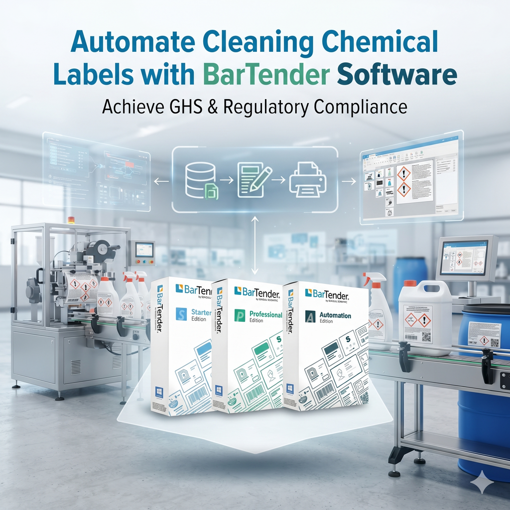 Automate Cleaning Chemical Labels with BarTender Software