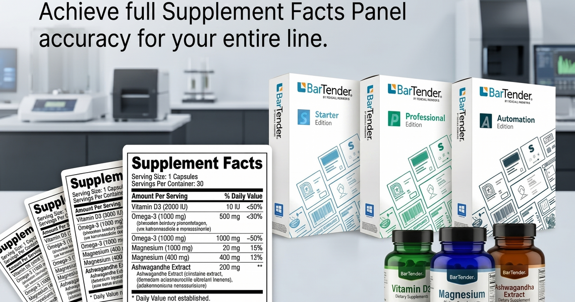 Compliant Supplement Labels with BarTender