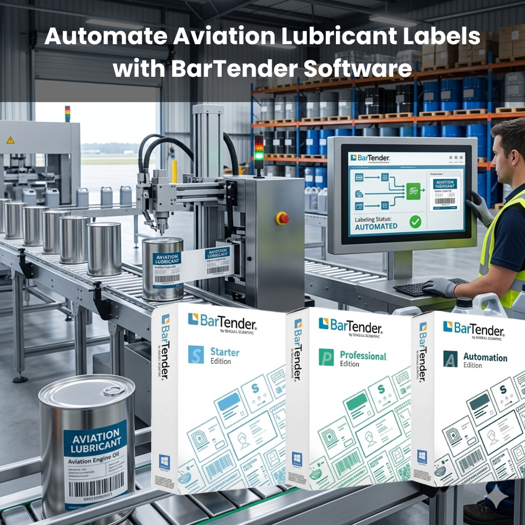 Automate Aviation Lubricant Labels with BarTender Software