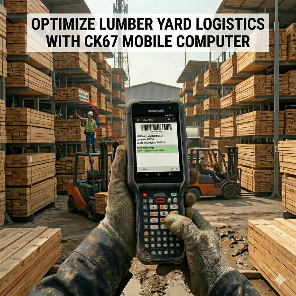 Optimize Lumber Yard Logistics with CK67 Mobile Computer