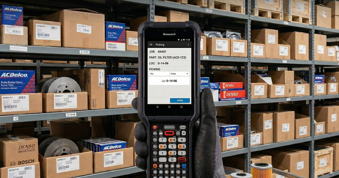 Optimize Auto Parts Logistics with Honeywell CK67 Mobile Computer