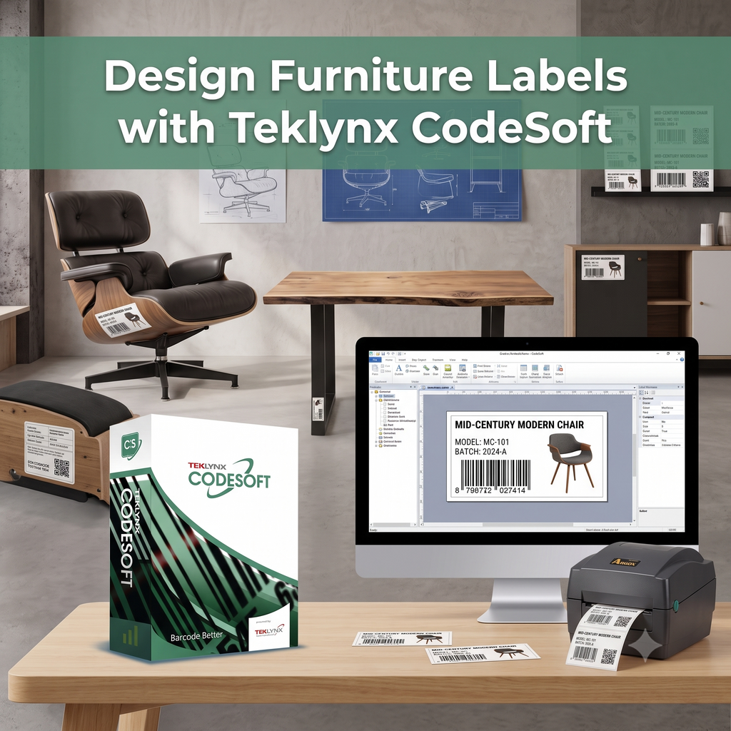 Design Furniture Labels with Teklynx CodeSoft