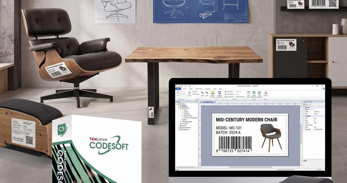 Design Furniture Labels with Teklynx CodeSoft