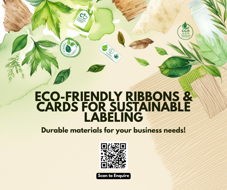 Eco-Friendly Ribbons for Edikio: Sustainable Card Labeling Solutions