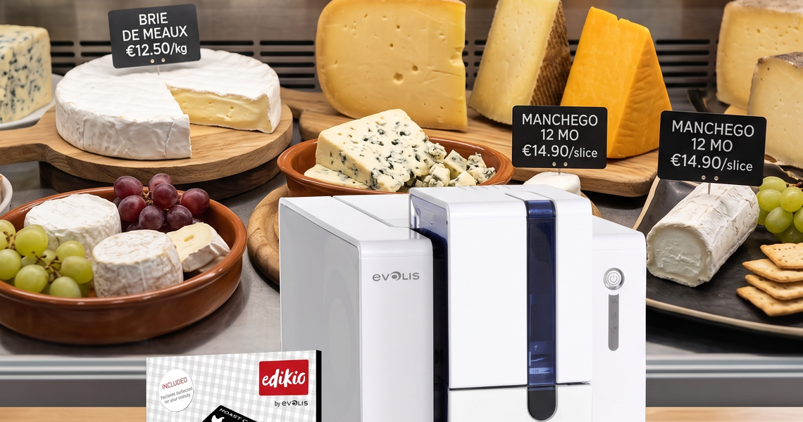 Washable Cheese Display Price Tags with Edikio Flex