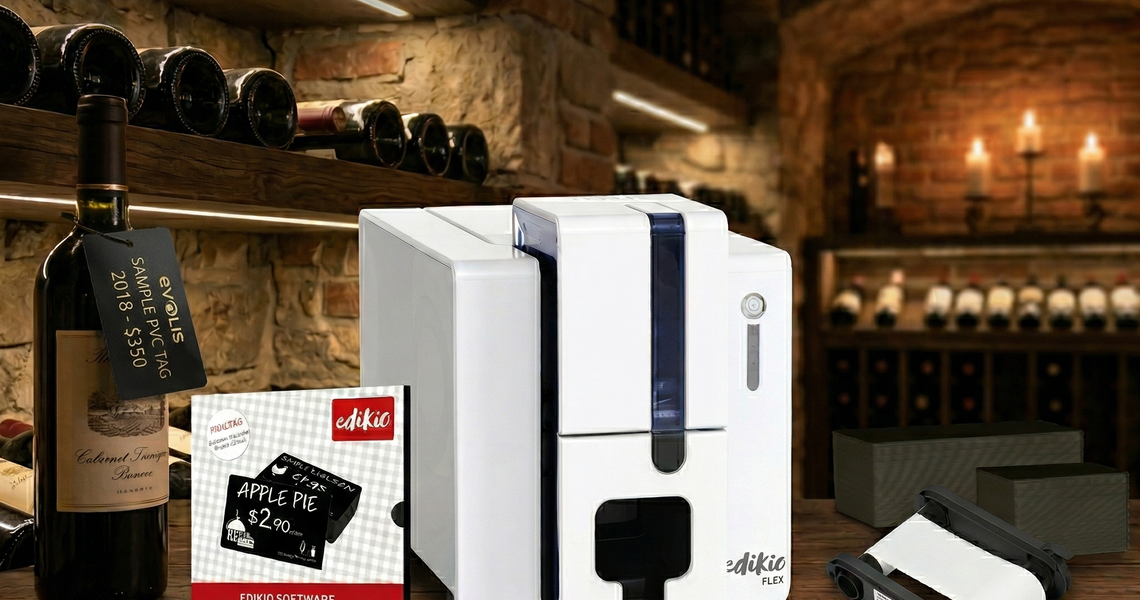 Elegant Wine Cellar Display Tags with Edikio Flex