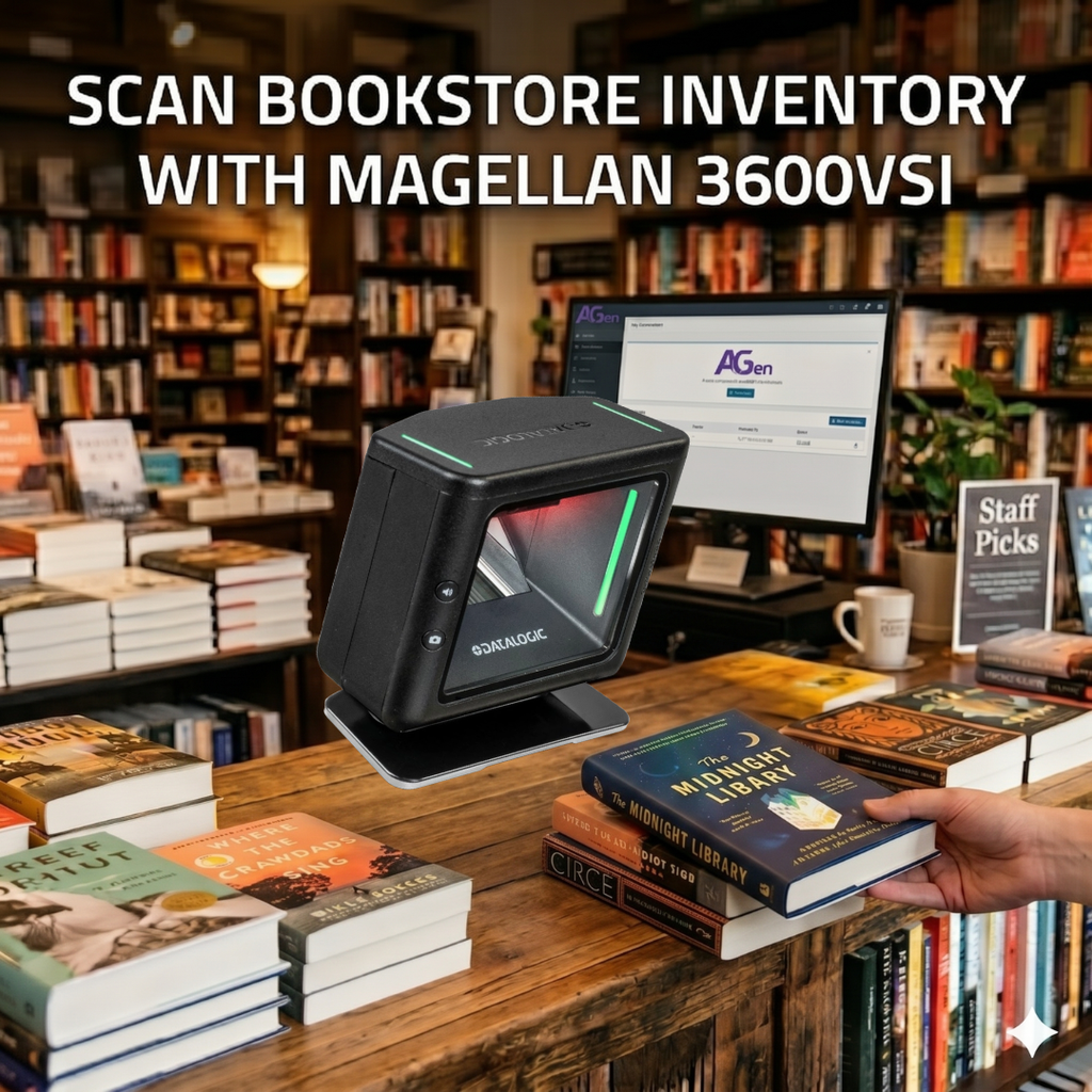 Scan Bookstore Inventory with Magellan 3600VSi