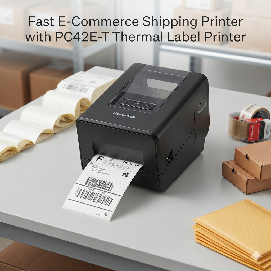 Fast E-Commerce Shipping Printer with PC42E-T Thermal Label Printer