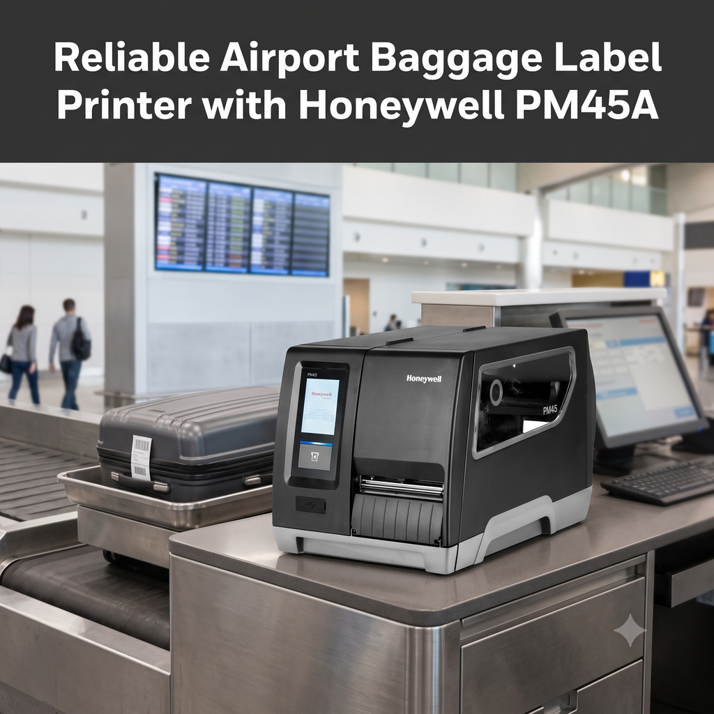 Reliable Airport Baggage Label Printer with Honeywell PM45A