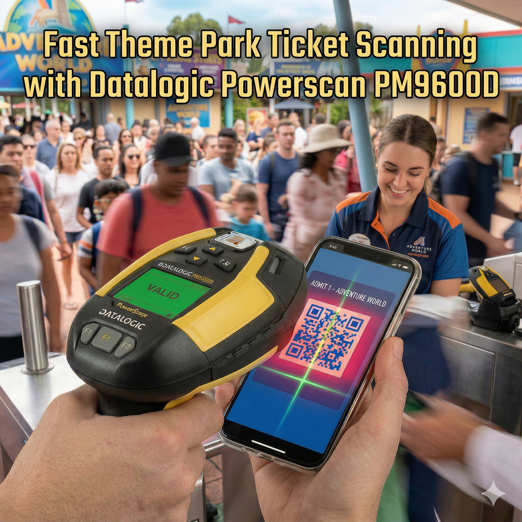 Fast Theme Park Ticket Scanning with Datalogic Powerscan PM9600D