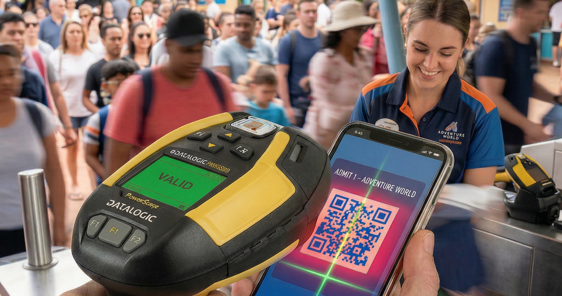 Fast Theme Park Ticket Scanning with Datalogic Powerscan PM9600D