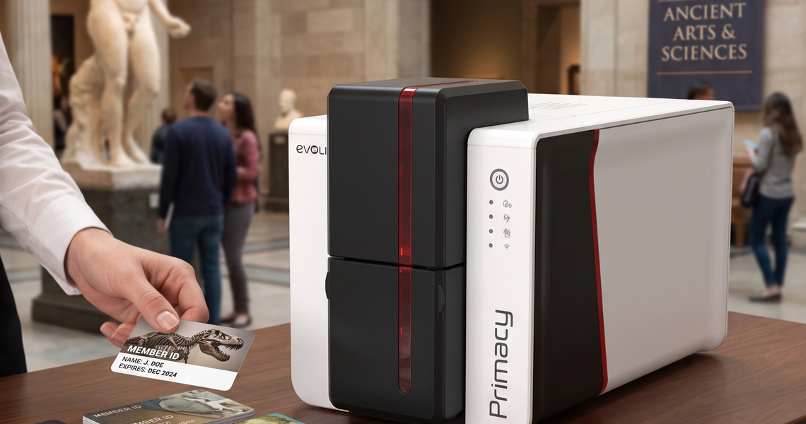 Fast Museum Membership ID Card Printer with Evolis Primacy 2