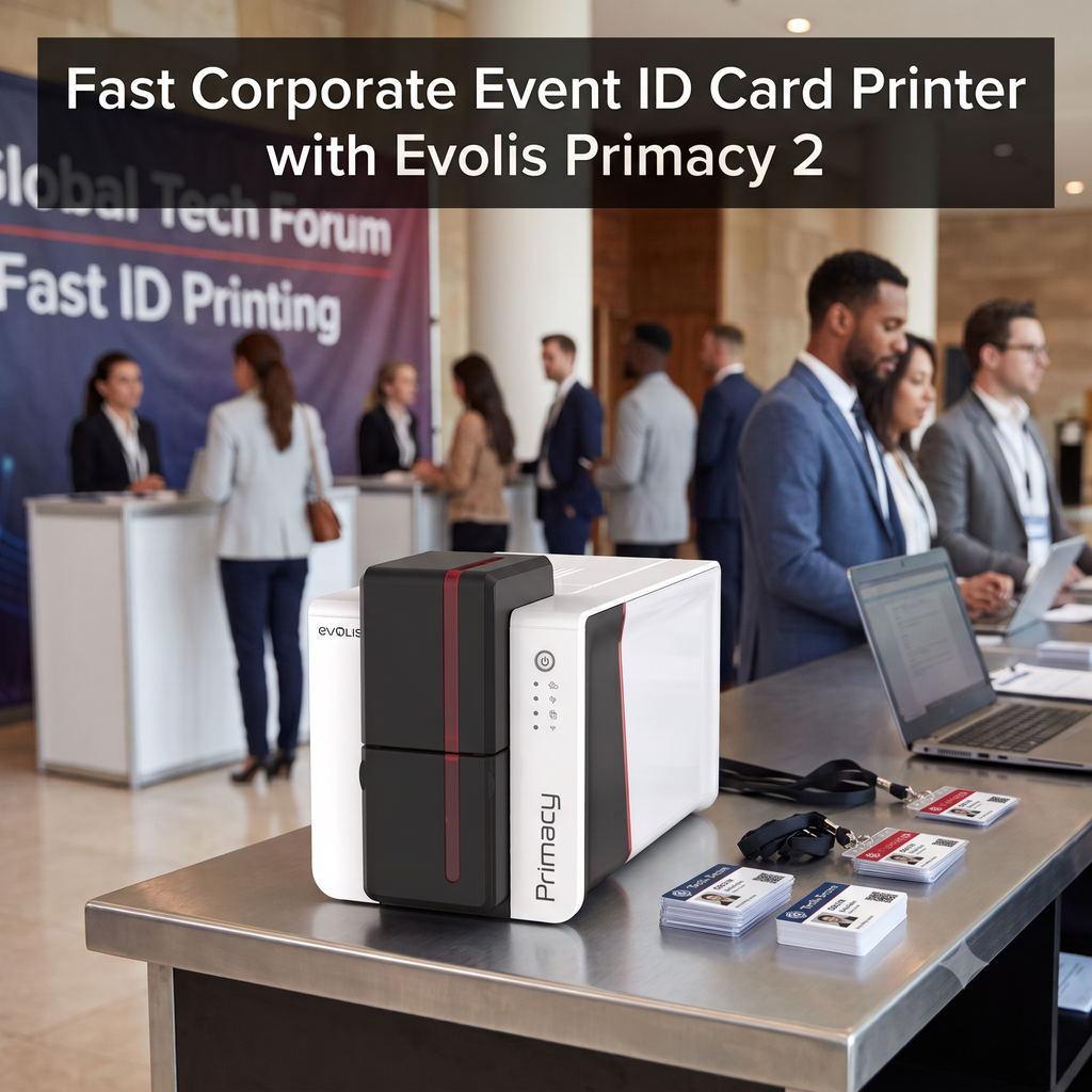 Fast Corporate Event ID Card Printer with Evolis Primacy 2