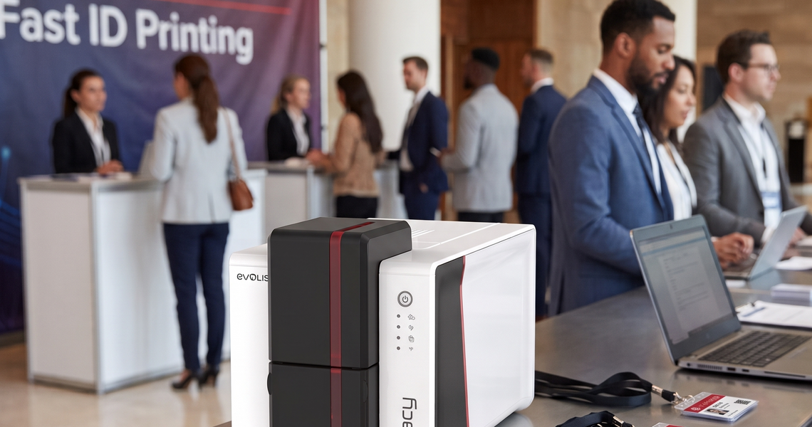 Fast Corporate Event ID Card Printer with Evolis Primacy 2
