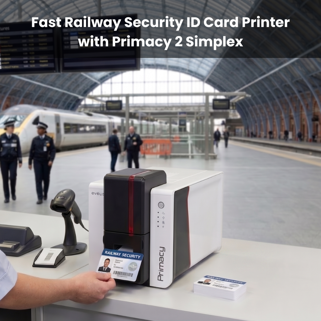 Fast Railway Security ID Card Printer with Primacy 2 Simplex