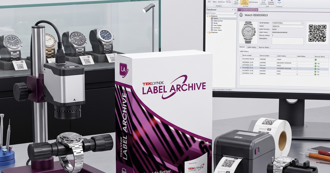 Secure Watch Labels with Teklynx Label Archive