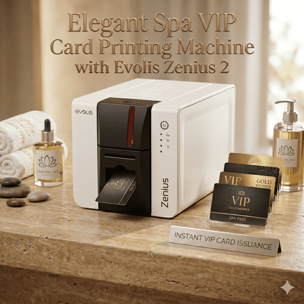 Elegant Spa VIP Card Printing Machine with Evolis Zenius 2