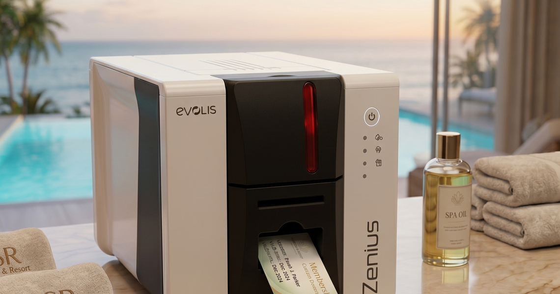 Luxury Spa Resort PVC Card Printer with Evolis Zenius 2