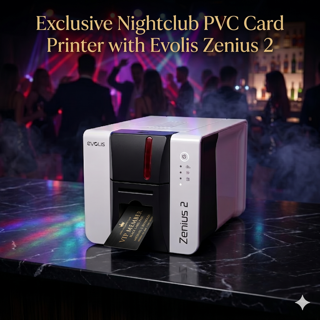 Exclusive Nightclub PVC Card Printer with Evolis Zenius 2