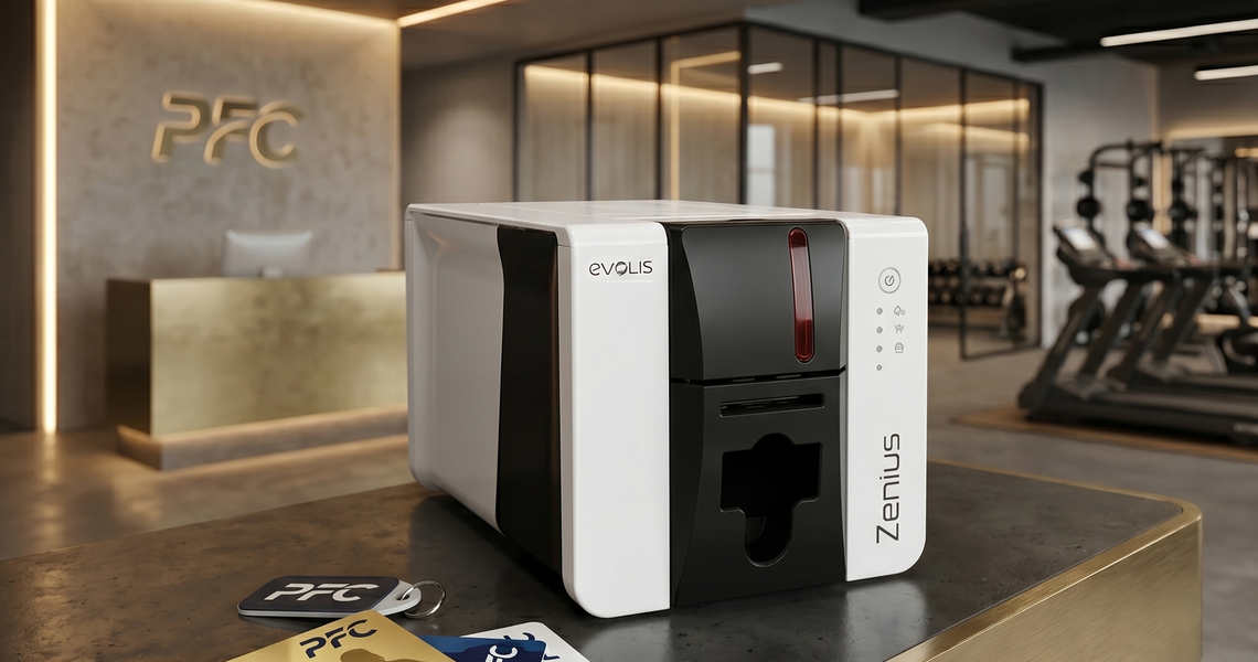 Premium Fitness Club PVC Card Printer with Evolis Zenius 2