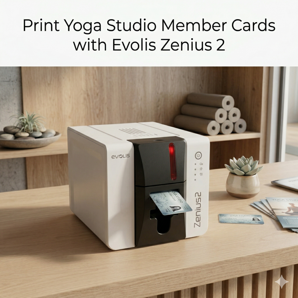 Print Yoga Studio Member Cards with Evolis Zenius 2