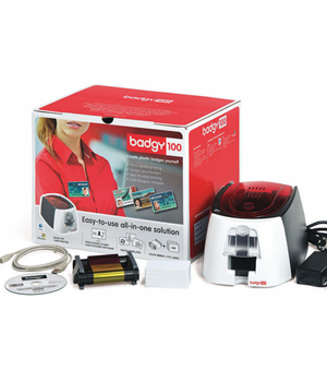 EVOLIS BADGY100 Card Printer Bundle