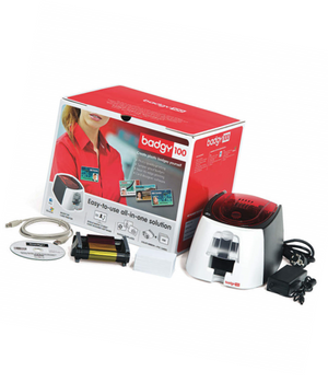 EVOLIS BADGY100 Card Printer Bundle