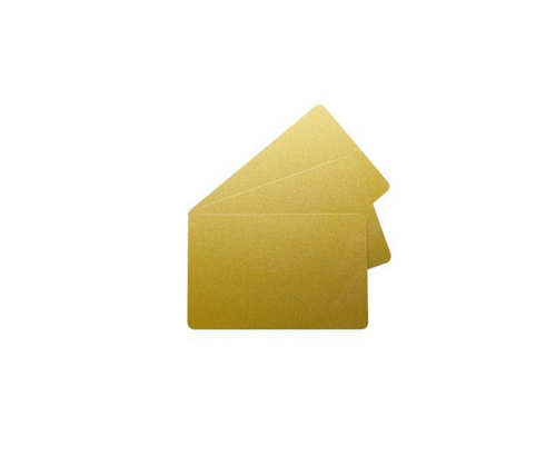 EVOLIS PVC Blank Gold ISO Card 30mil - 1