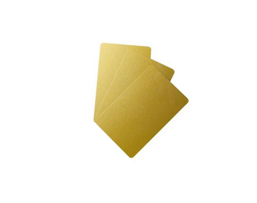EVOLIS PVC Blank Gold ISO Card 30mil - 2
