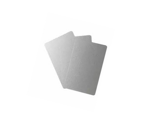 EVOLIS PVC Blank Silver ISO Card 30mil - 2
