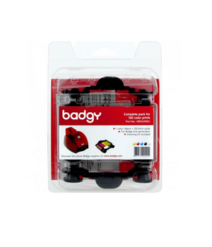 EVOLIS BADGY Consumable pack 100 color print ribbon + Card + Clean kit